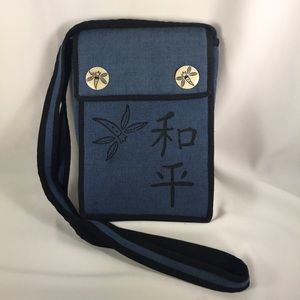Crossbody Asian handbag Denim Blue
